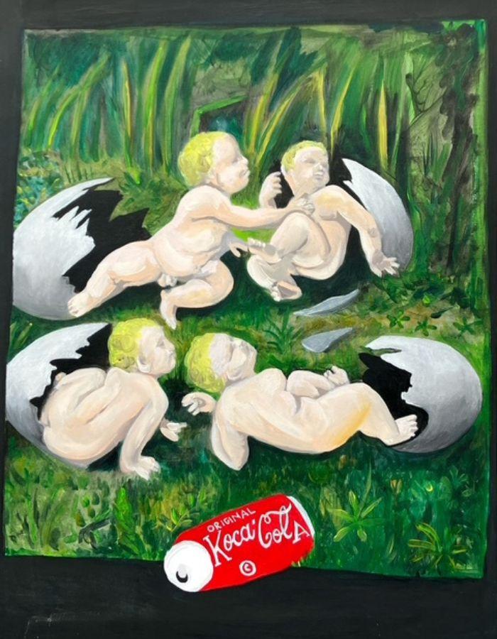 Koca-Cola Babies: 52cm x 72cm