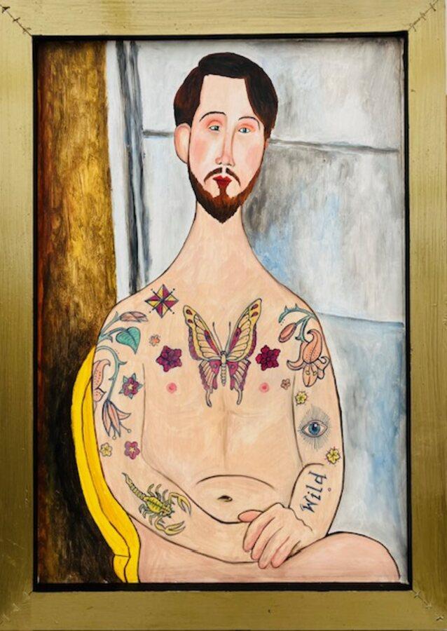 LÉOPOLD ZBOROWSKI 72 X 52 OIL ON BOARD