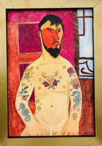 HENRI 72 X 52 OIL ON BOARD