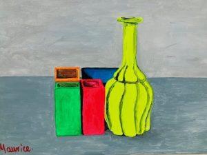 YELLOW BOTTLE 50 X 40 OIL ON CANVAS