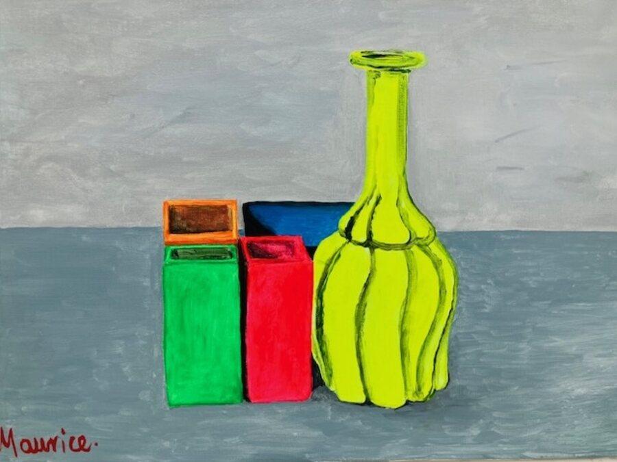 YELLOW BOTTLE 50 X 40 OIL ON CANVAS