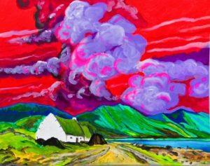 GREEN MOUNTAIN 54 X 44 OIL ON BOARD