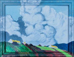 BLUE MOUNTAIN 54 X 44 OIL ON BOARD